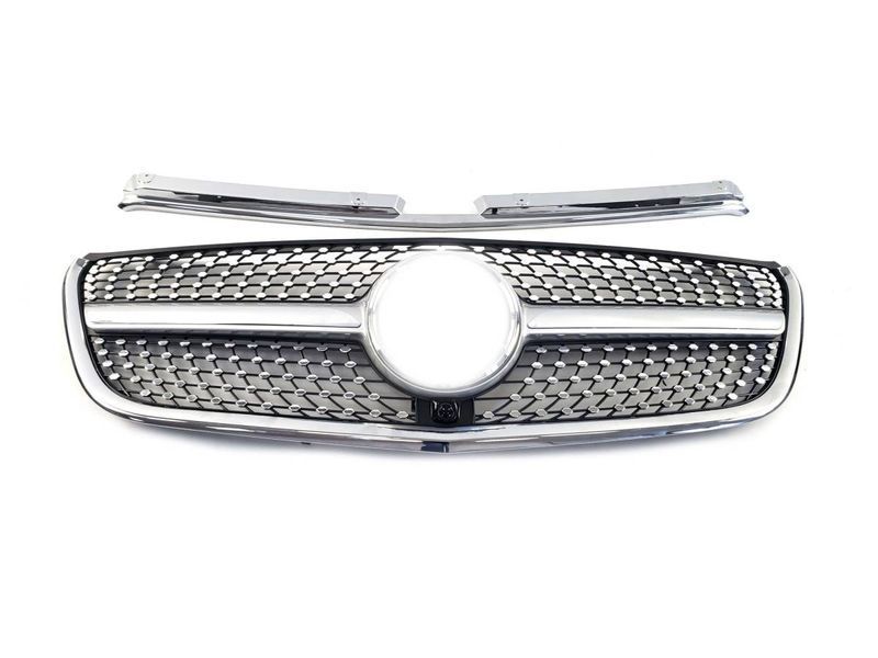 Решетка радиатора на Mercedes Vito W447 2014-2019 Diamond Silver 427584 фото