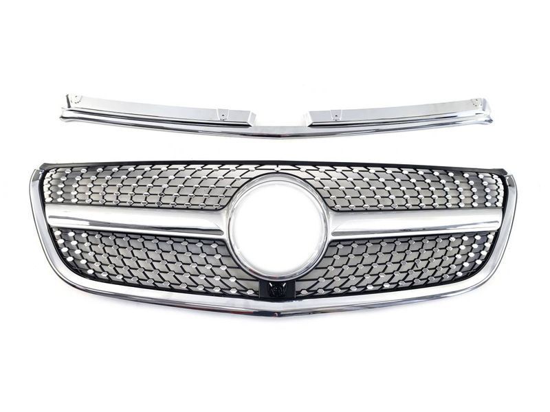 Решетка радиатора на Mercedes Vito W447 2014-2019 Diamond Silver 427584 фото