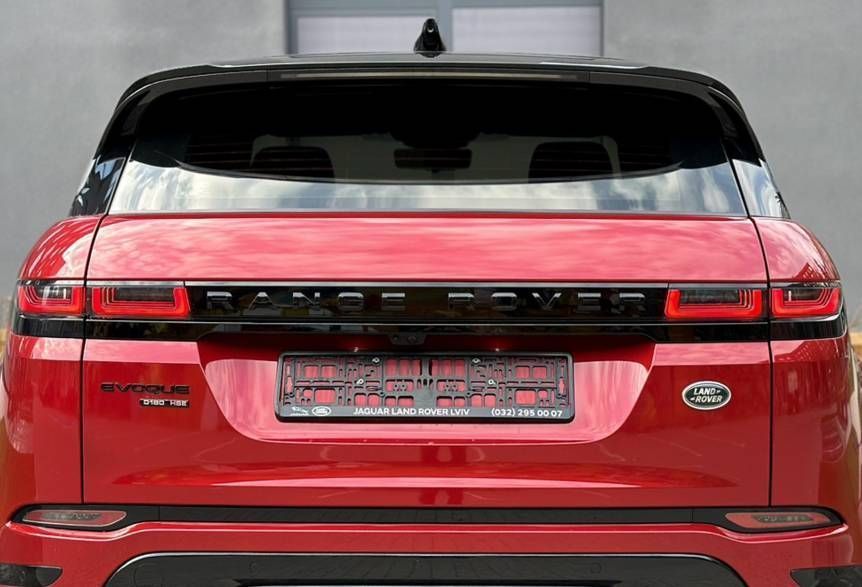 Автологотип напис Range Rover Evoque L551 2018- на кришку багажника чорний глянець 418210 фото