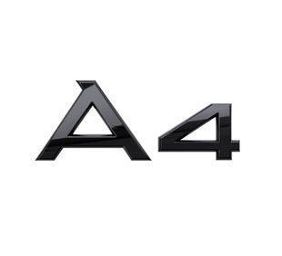 Автологотип емблема напис Audi A4 Tuning Exclusive Black Edition чорний глянець 253379 фото
