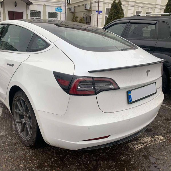 Спойлер на Tesla Model 3, Y 2017- Perfomance чорний глянець 355154 фото