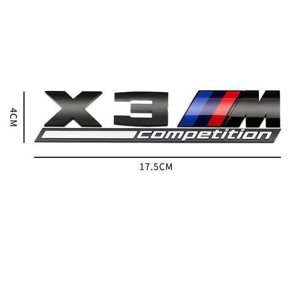 Автологотип емблема напис BMW X3M Competition Black Shadow Edition чорний глянець 401643 фото