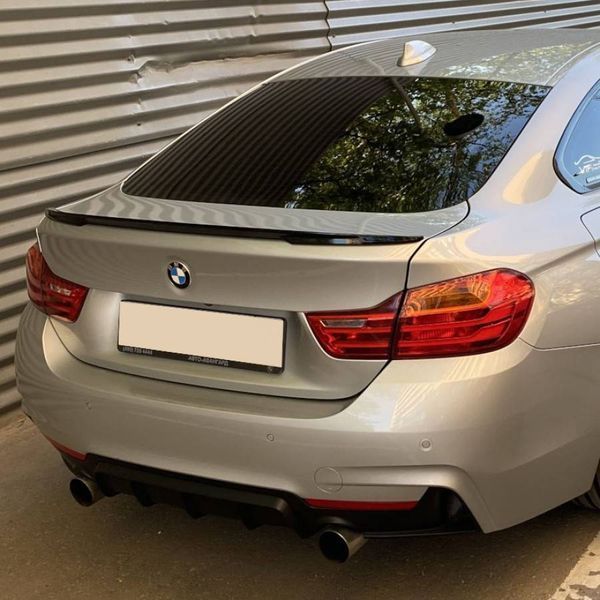 Спойлер на машину BMW 4 F36 Gran Coupe 2014-2019 в стиле M-Performance черный глянец 395250 фото
