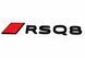 Автологотип надпись Audi RSQ8 2024- Exclusive Black Edition на крышку багажника с ромбом 521802 фото 4