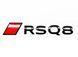 Автологотип надпись Audi RSQ8 2024- Exclusive Black Edition на крышку багажника с ромбом 521802 фото 1