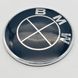 Автологотип шильдик эмблема BMW чорна 2pin 82мм 422844 фото 3