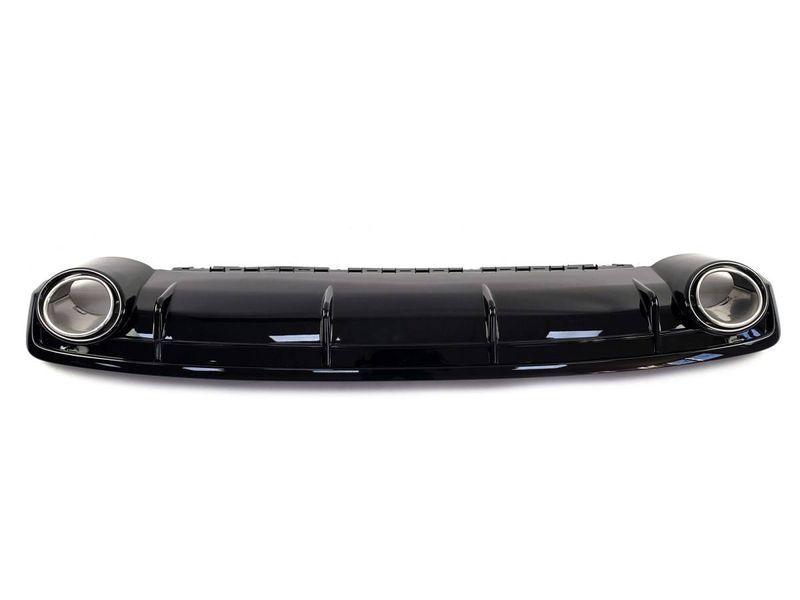 Диффузор (заднего бампера) Full Black/Chrome Pipe (в стиле RSQ7) на Audi Q7 2015-2020 427802 фото