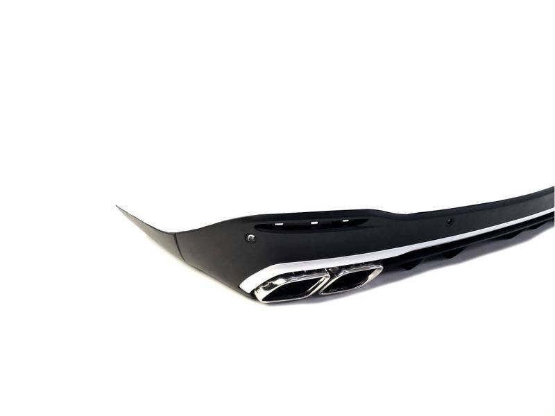 Диффузор (заднего бампера) Silver Black / Chrome Pipe (стиль GLS63 AMG) на Mercedes GLS-class X167 2019- 428477 фото