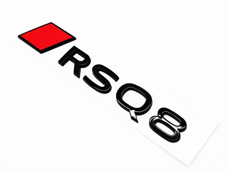 Автологотип надпись Audi RSQ8 2024- Exclusive Black Edition на крышку багажника с ромбом 521802 фото