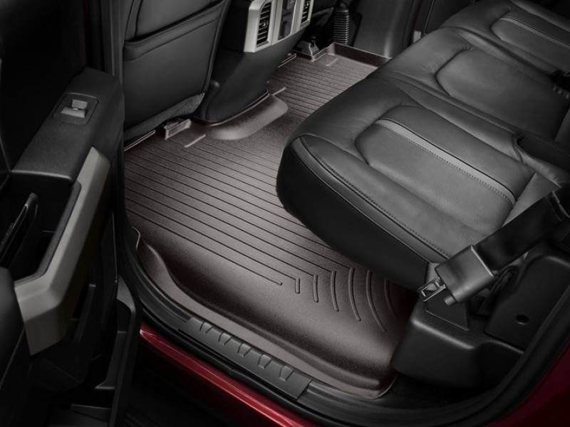 3D килимки для Ford F-150 2014-2020, 2021- SuperCrew какао задні Bucket Seating WeatherTech 476972 141184 фото