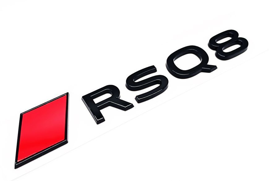 Автологотип надпись Audi RSQ8 2024- Exclusive Black Edition на крышку багажника с ромбом 521802 фото
