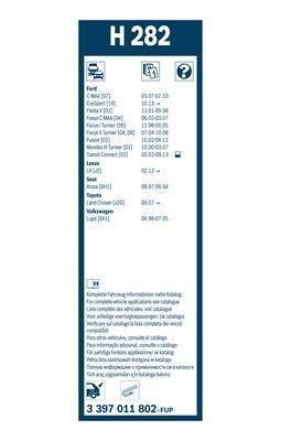 Задний дворник для Ford C-Max 2010- | Щітка склоочисника Bosch Rear H 282 280 мм 196222 фото Задний дворник для Ford C-Max 2010- | Щітка склоочисника Bosch Rear H 282 280 мм 196222 фото