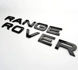 Автологотип напис Range Rover L405 2012-2021 на капот чорний глянець 424102 фото