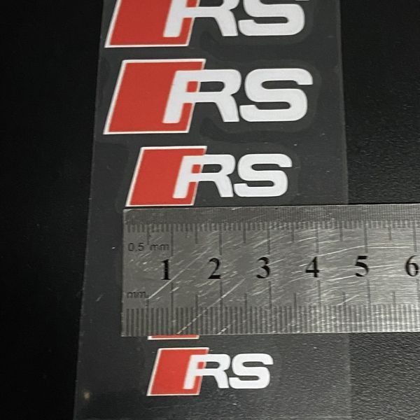 Наклейки на супорт Audi RS білі 426066 фото