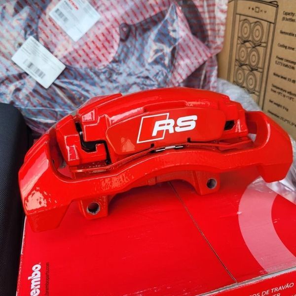 Наклейки на супорт Audi RS білі 426066 фото