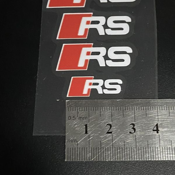 Наклейки на супорт Audi RS білі 426066 фото