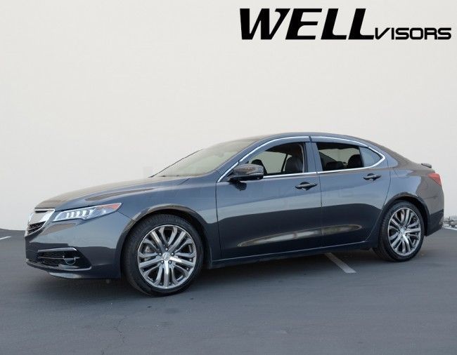 Дефлектори вікон для Acura TLX 2015- з хром молдингом WELLvisors 3-847AC011 209103 фото