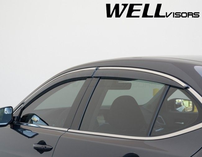 Дефлектори вікон для Acura TLX 2015- з хром молдингом WELLvisors 3-847AC011 209103 фото