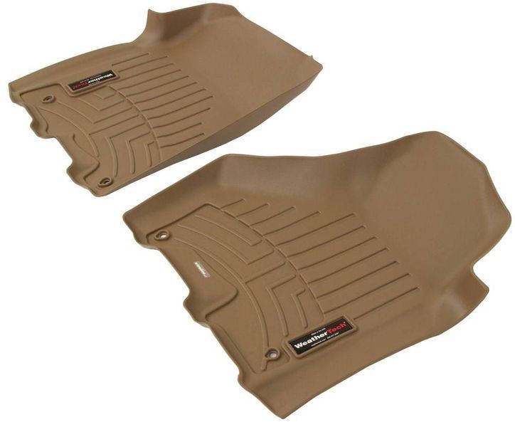 3D коврики для Dodge Ram 2013-2018 Crew Cab бежевые передние WeatherTech 454781 120253 фото