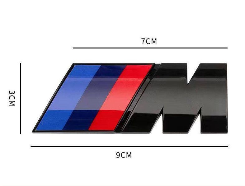 Автологотип емблема напис BMW M 90мм Performance Black 154118 фото