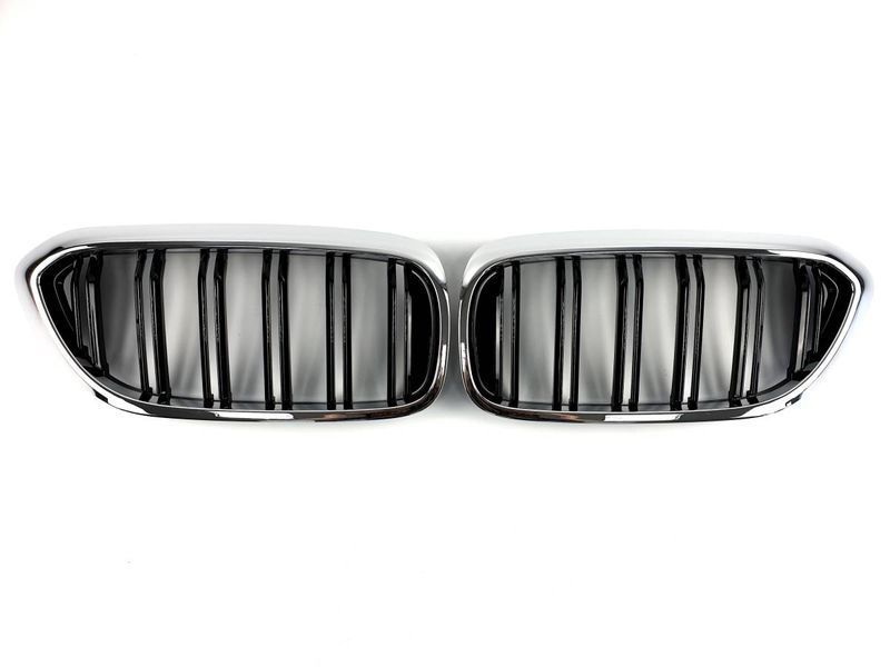 Решітка радіатора на BMW 5 G30, G31 2017-2020 M-Look Black 429099 фото