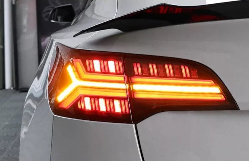 Задние фонари на Tesla Model 3 2017-2022 LED Smoke Type стиль WH 430443 фото