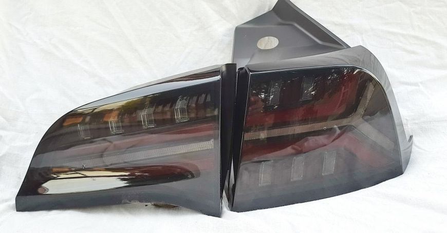 Задние фонари на Tesla Model 3 2017-2022 LED Smoke Type стиль WH 430443 фото