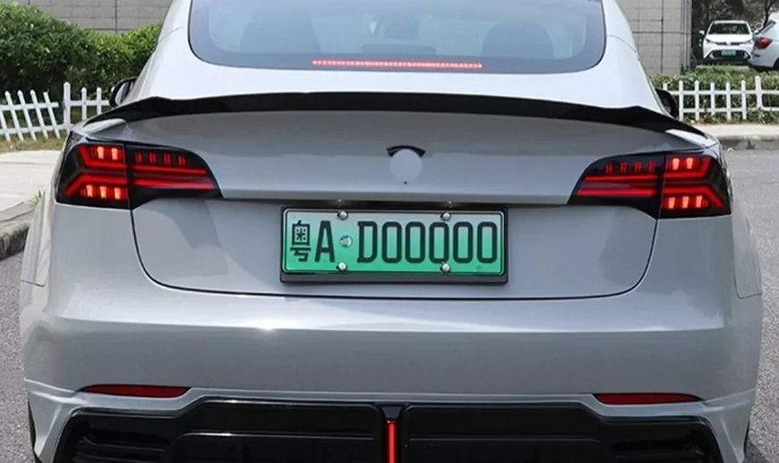 Задние фонари на Tesla Model 3 2017-2022 LED Smoke Type стиль WH 430443 фото