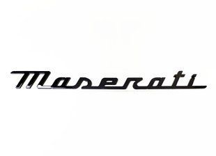 Автологотип емблема напис Maserati New Black чорний глянець на кришку багажника 522652 фото
