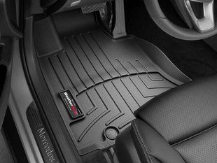 3D килимки для Mercedes GLC-class X253 2015- чорні передні WeatherTech 448981 46625 фото