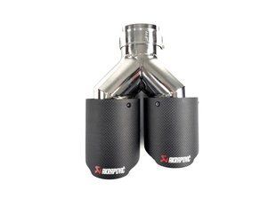 Насадки на выхлоп Carbon ( матовый ) 63mm To 89mm ( двойная Y ) на Akrapovič 429268 фото