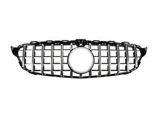 Решітка радіатора на Mercedes C-class W205 2014-2018 GT Chrome Black під камеру 427446 фото