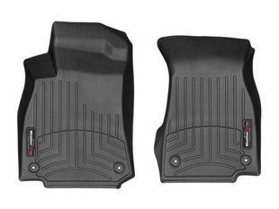 3D килимки для Audi A6 C8, A7 2018- чорні передні WeatherTech 4415111 141425 фото