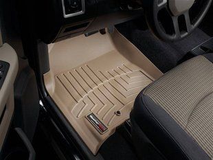 3D килимки для Dodge Ram 2008- Crew Cab бежеві передні WeatherTech 452161 141270 фото