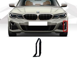 Решетки в бампер Черный глянец Декоративная рамка LH на BMW 3 Series G20/G21 2018-2022 года 523046 фото