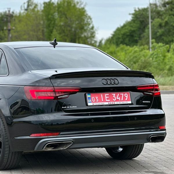 Спойлер на Audi A4 B9 2015- стиль S4 чорний глянець 409766 фото