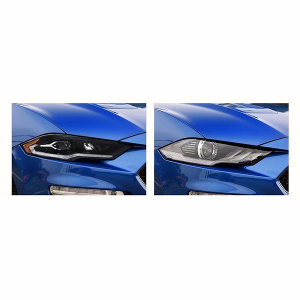 Передние фары на Ford Mustang 2017-2023 FULL LED черные 430436 фото