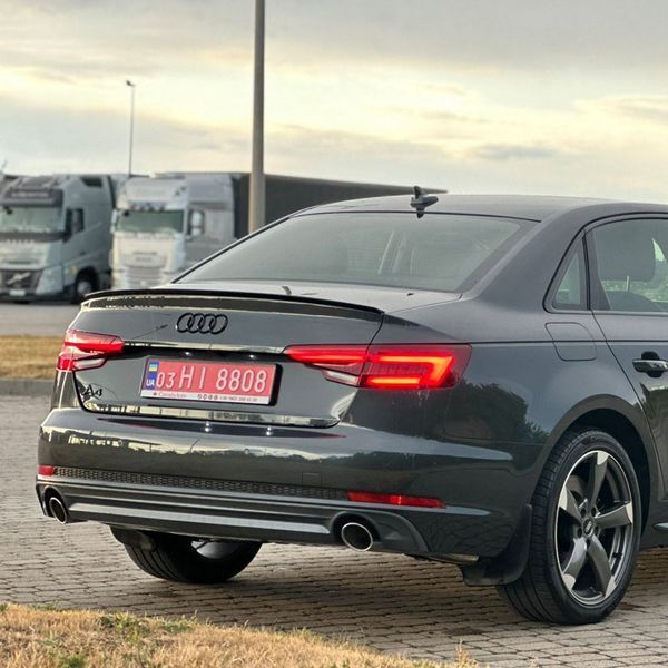 Спойлер на Audi A4 B9 2015- стиль S4 чорний глянець 409766 фото
