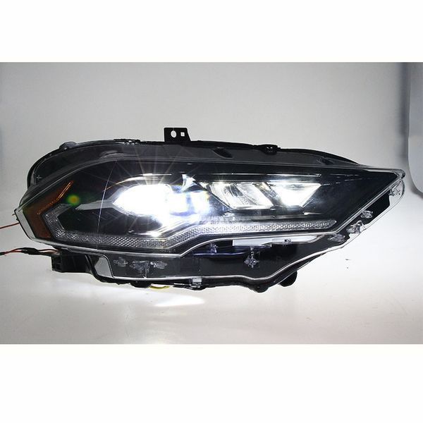 Передние фары на Ford Mustang 2017-2023 FULL LED черные 430436 фото