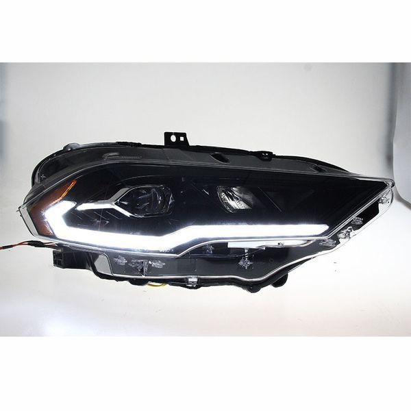 Передние фары на Ford Mustang 2017-2023 FULL LED черные 430436 фото