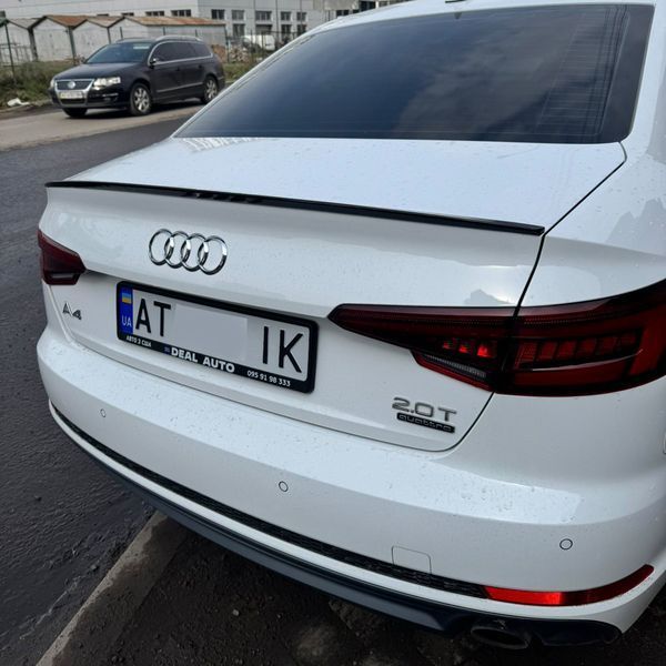 Спойлер на Audi A4 B9 2015- стиль S4 чорний глянець 409766 фото