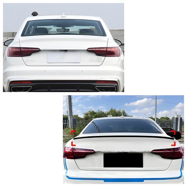 Спойлер на Audi A4 B9 2015- стиль S4 чорний глянець 409766 фото