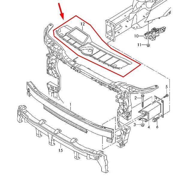Накладка передньої панелі на Audi Q5 2017-2021 VAG 80A807081 407974 фото