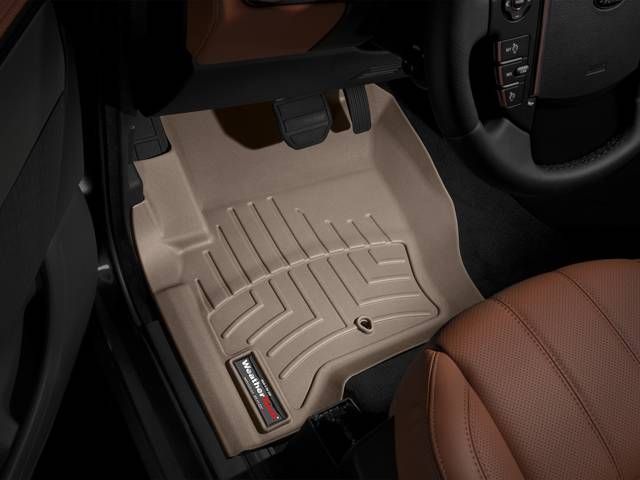3D килимки для Land Rover Range Rover Sport 2008-2013, Discovery 2004-2016 бежеві передні WeatherTech 453621 46422 фото