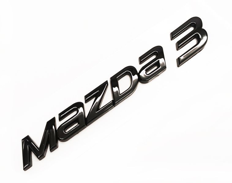 Автологотип напис Mazda 3 чорний глянець 521808 фото