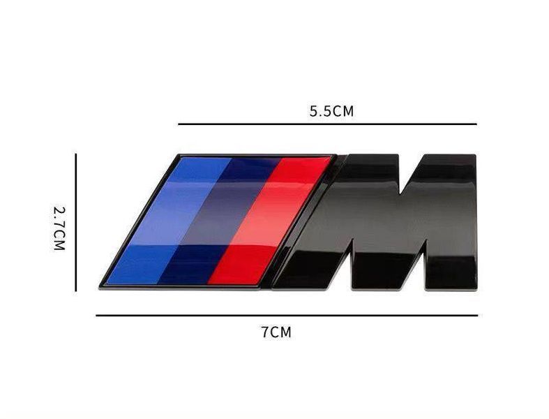 Автологотип емблема напис BMW M 70мм Performance Black чорний глянець 162989 фото