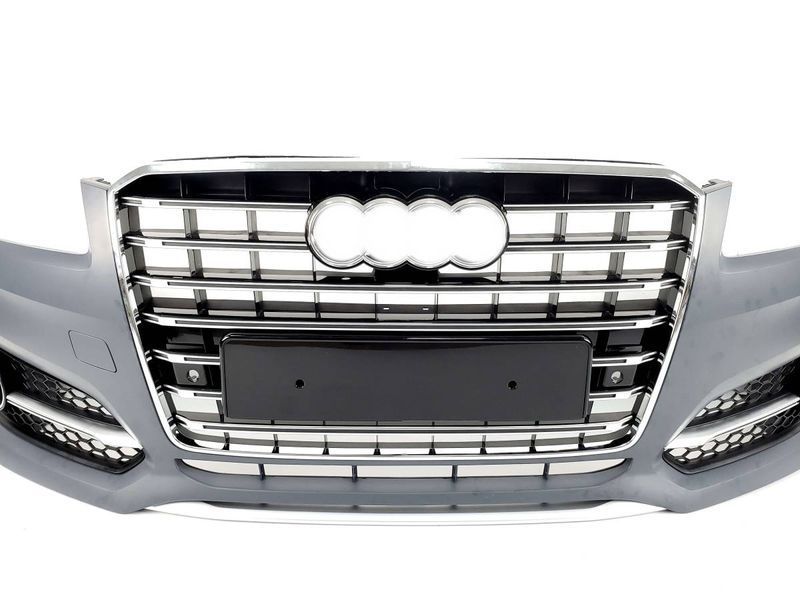 Передний бампер на Audi A8 2014-2017 в стиле S8 Chrome 428696 фото