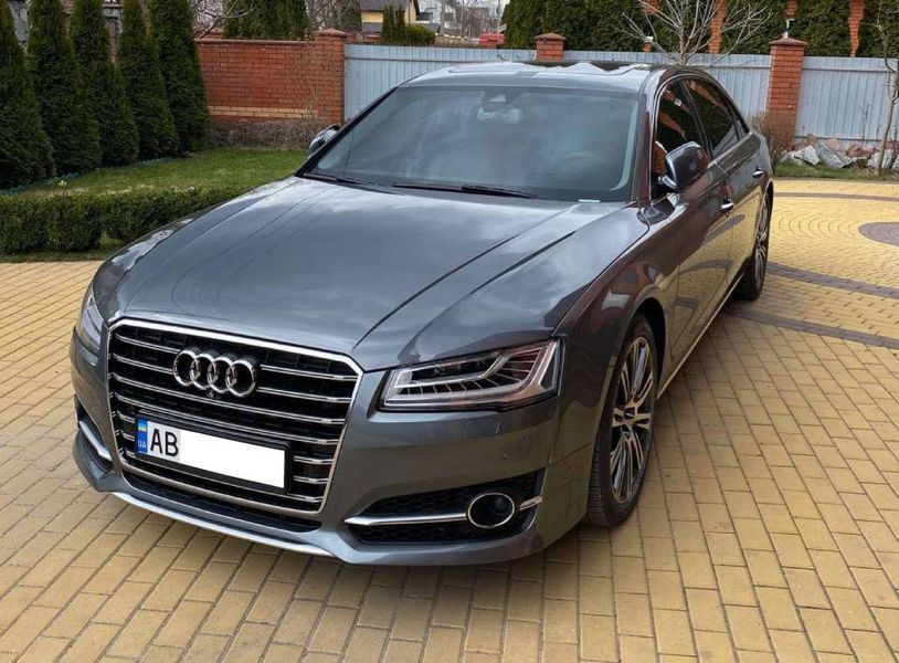 Передний бампер на Audi A8 2014-2017 в стиле S8 Chrome 428696 фото