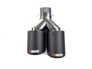 Насадки на выхлоп Carbon ( матовый ) 63mm To 89mm ( двойная В ) на Akrapovič 429269 фото