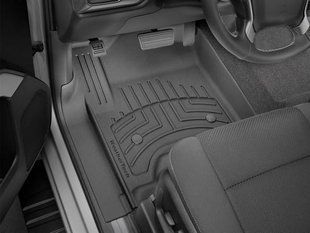 3D килимки для Cadillac Escalade, Chevrolet Silverado, Suburban, Tahoe, GMC Yukon 2015- чорні передні WeatherTech HP 446071IM 120227 фото